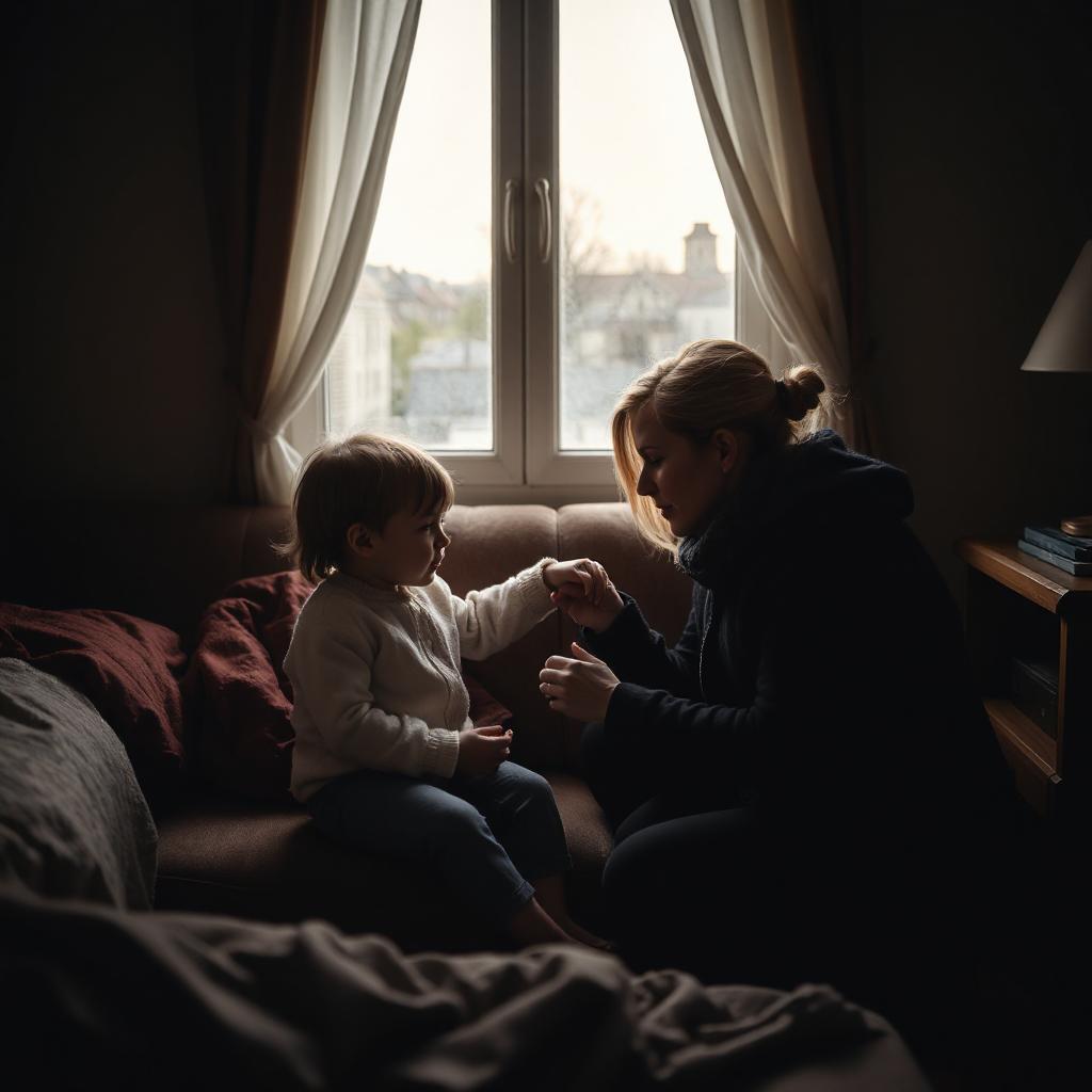 Alleinerziehende in kalter Wohnung AI