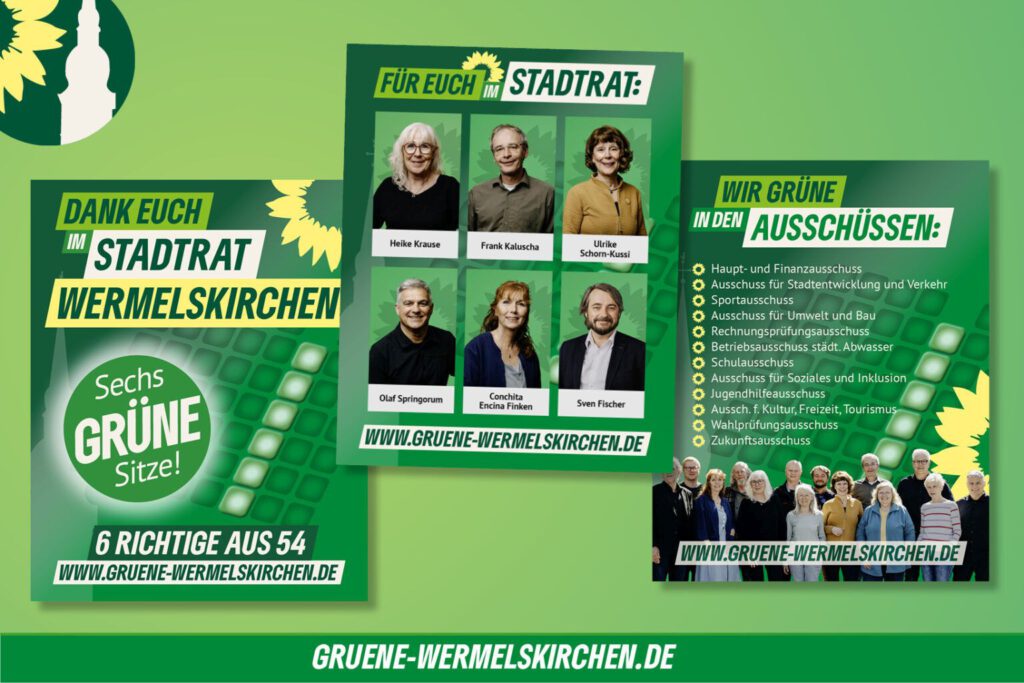 6 Grüne Sitze – Dank Euch im Stadtrat Wermelskirchen