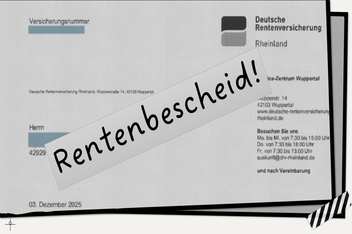 Heute lag Post im Briefkasten. Von der Rentenversicherung.
