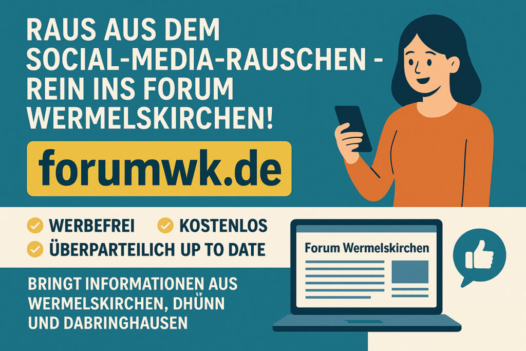 Raus aus dem Social-Media-Rauschen – rein ins Forum Wermelskirchen!