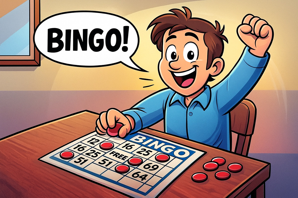 Spaß-Bingo ohne Stützstrumpf