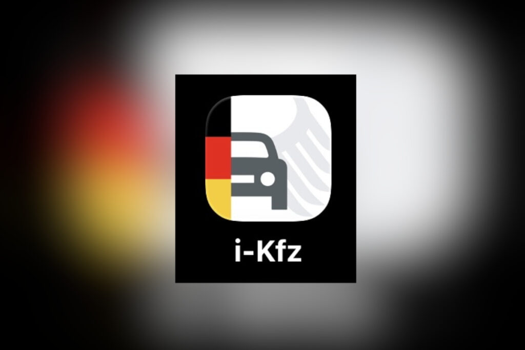 Fahrzeugschein auf dem Smartphone