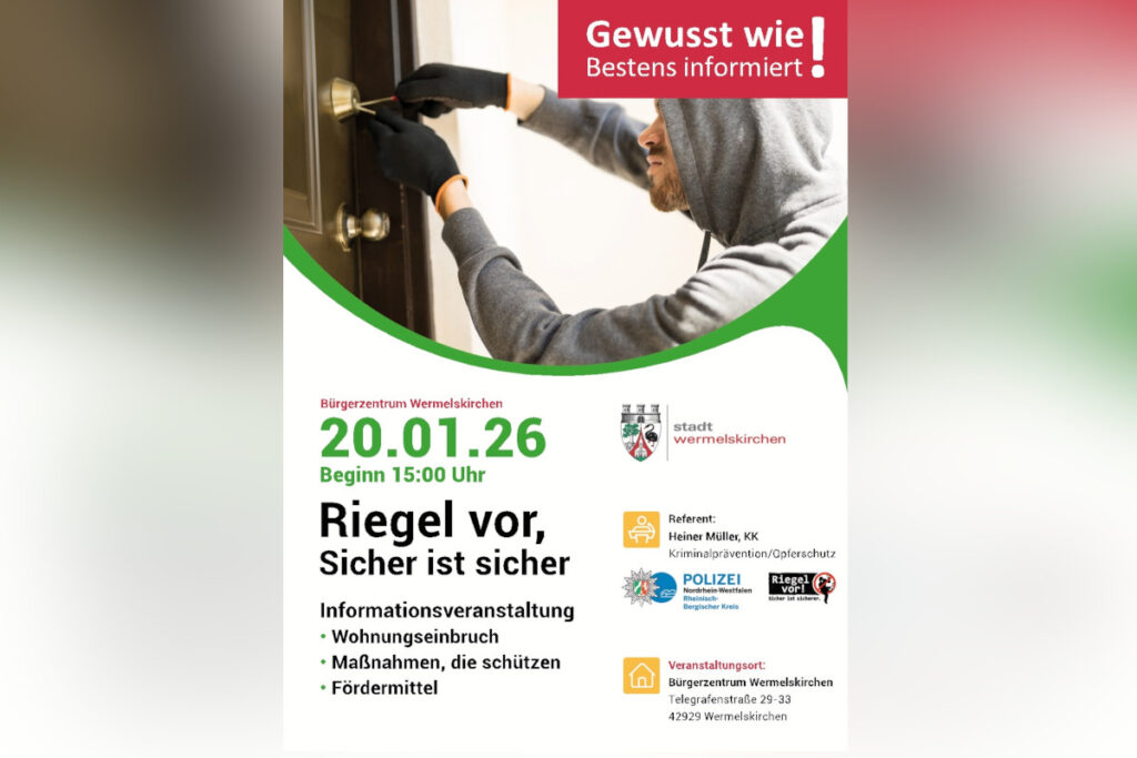 Riegel vor, sicher ist sicher