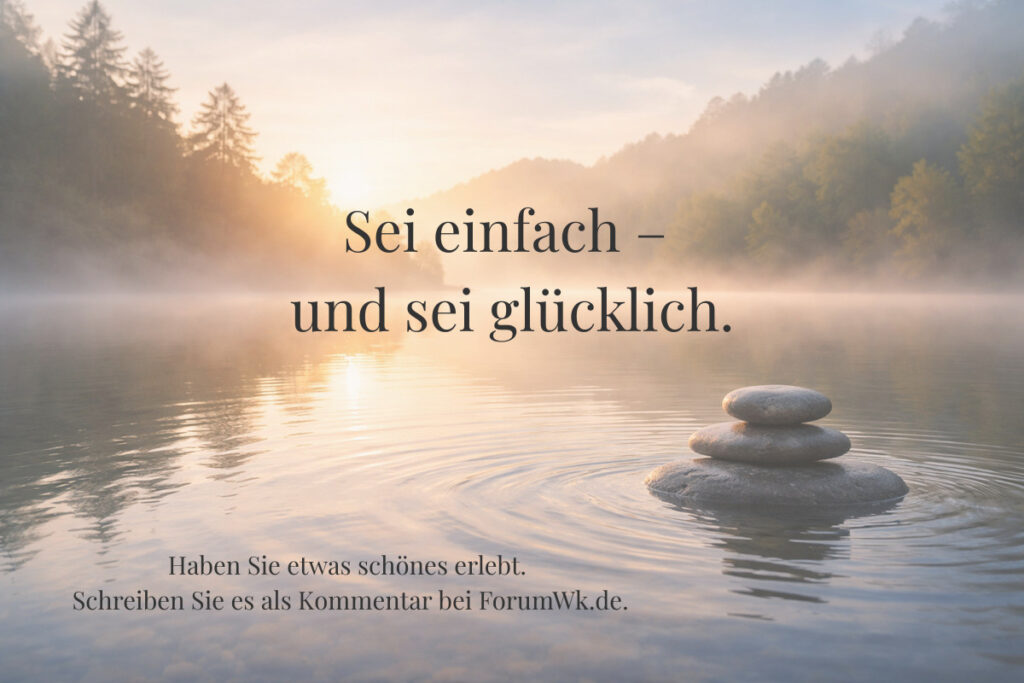 Gelassenheit beginnt heute