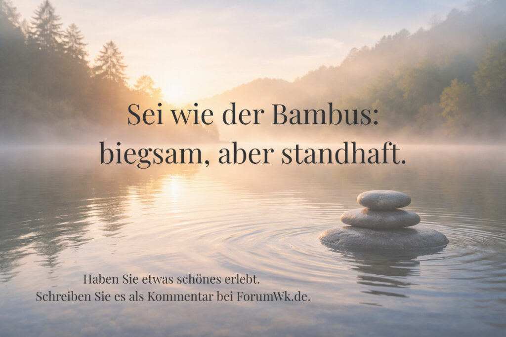 Gelassenheit beginnt heute