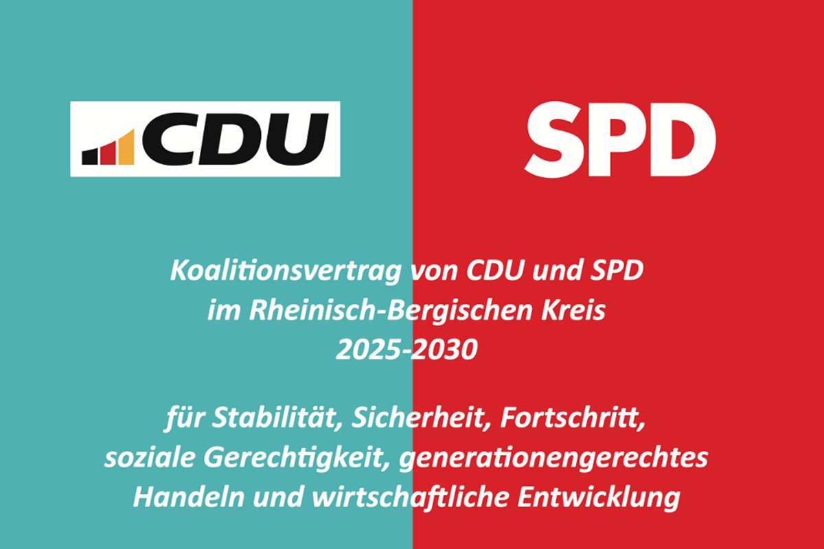 CDU und SPD bilden erstmals Koalition im Rheinisch-Bergischen Kreis