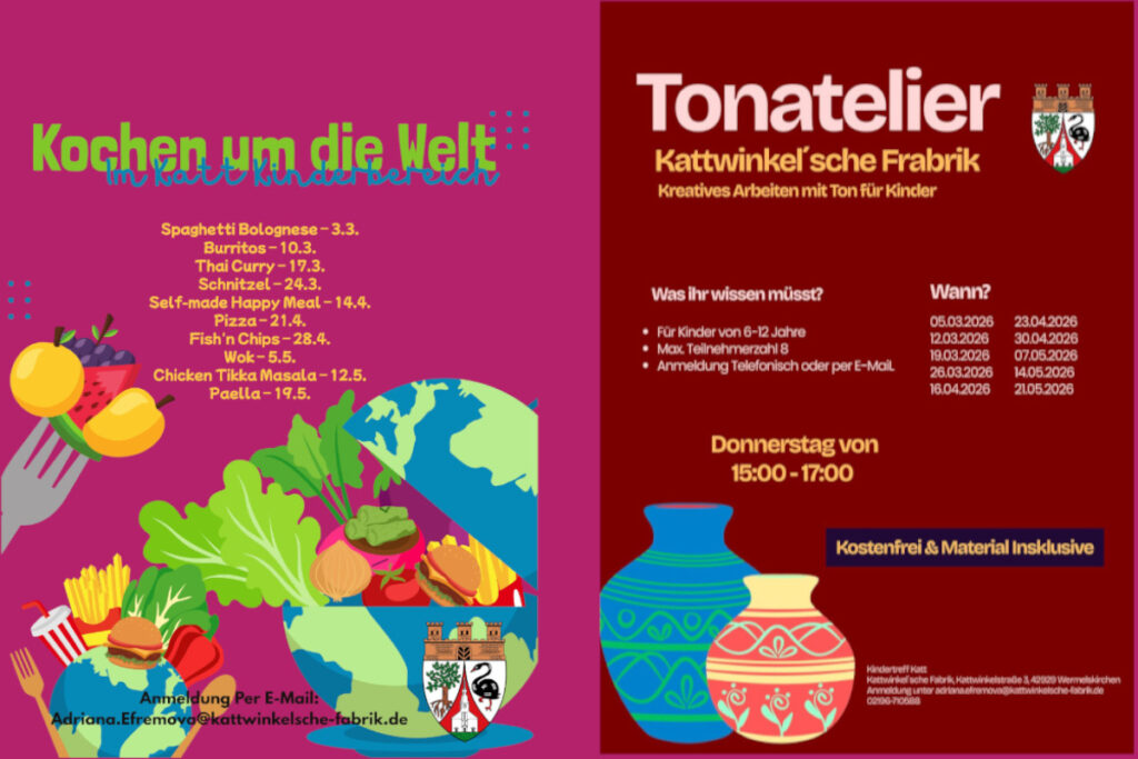 In der Katt kochen Kinder „um die Welt“ und formen kreativ mit Ton