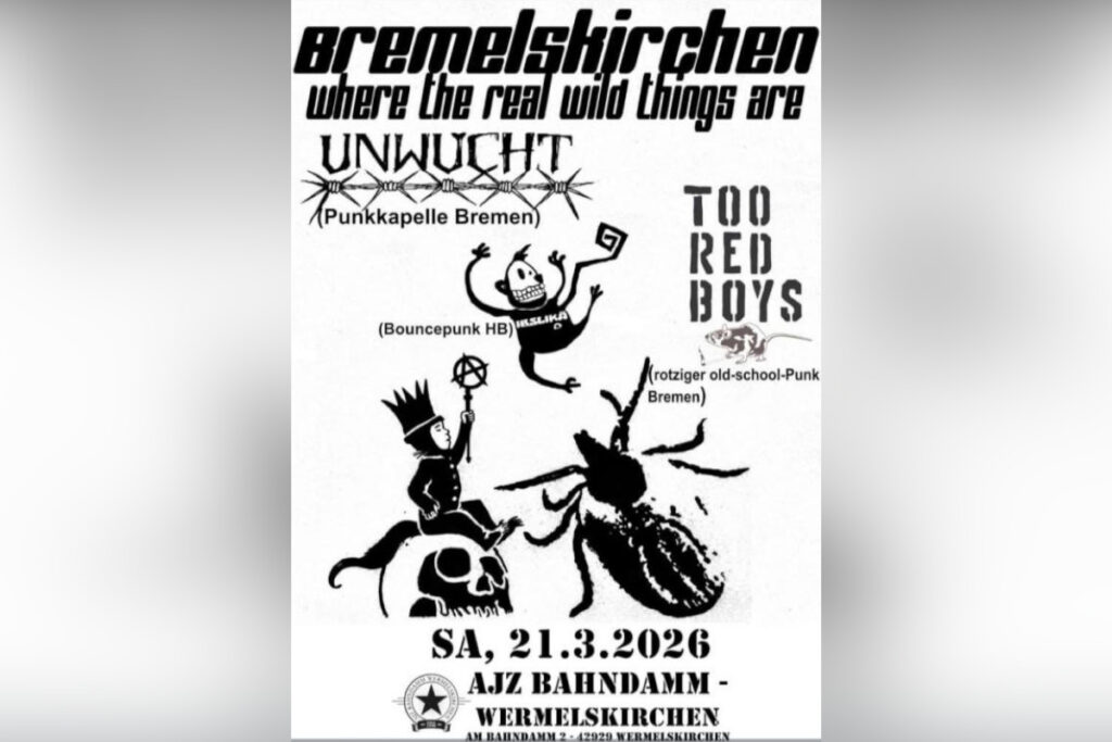 Too Red Boys, Unwucht, Grind Tronic (Konzert)