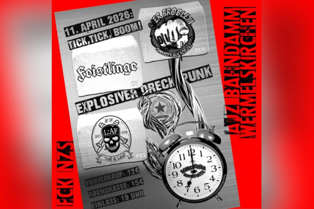 Die mächtigen Foistlinge mit ihrem Tresenpunk bei uns im Bahndamm