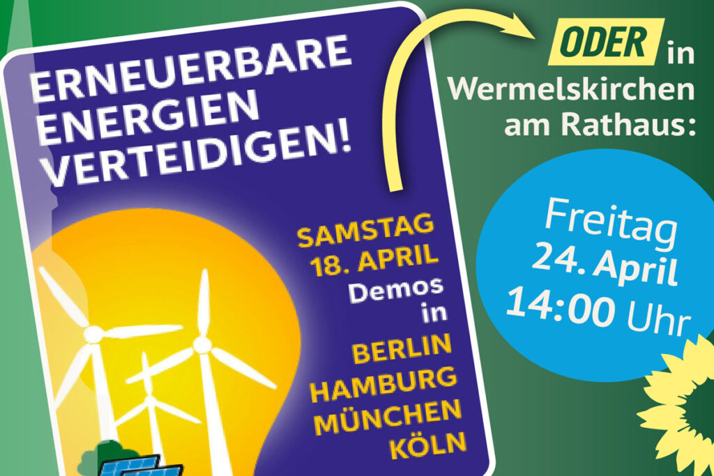 Aufruf zu Demos am 18. und 24. April