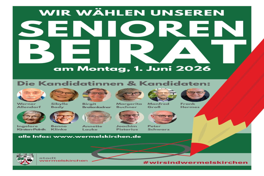 Seniorenbeirat – Wahl 2026: Kandidatinnen und Kandidaten stehen fest