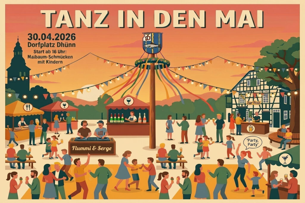 Tanz in den Mai auf dem Dhünner Dorfplatz