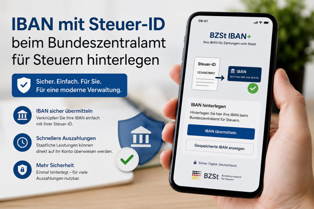 Mit der App „BZSt IBAN+“ die eigene IBAN sicher beim Bundeszentralamt für Steuern hinterlegen – warum das sinnvoll ist
