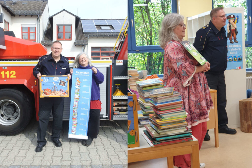 Hoch hinaus mit der Feuerwehr – ein neuer Bücherturm für Wermelskirchen