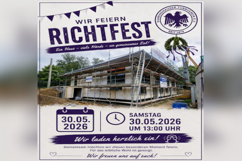 Richtfest beim DTV – Ein Haus, viele Hände, ein gemeinsames Ziel
