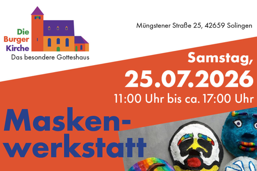 Maskenwerkstatt in der Burger Kirche