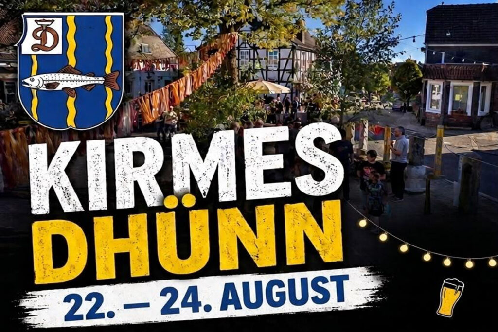 Kirmes in Dhünn: Drei Tage Festmeile vom 22. bis 24. August 2026