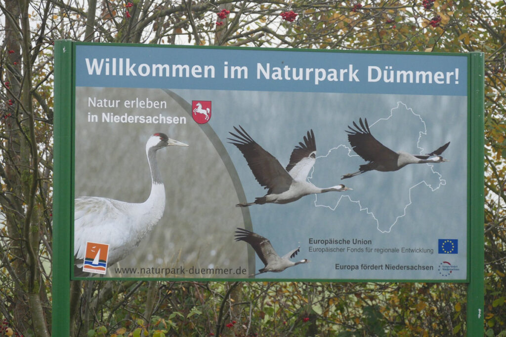 Beobachtungspunkte für Kraniche
