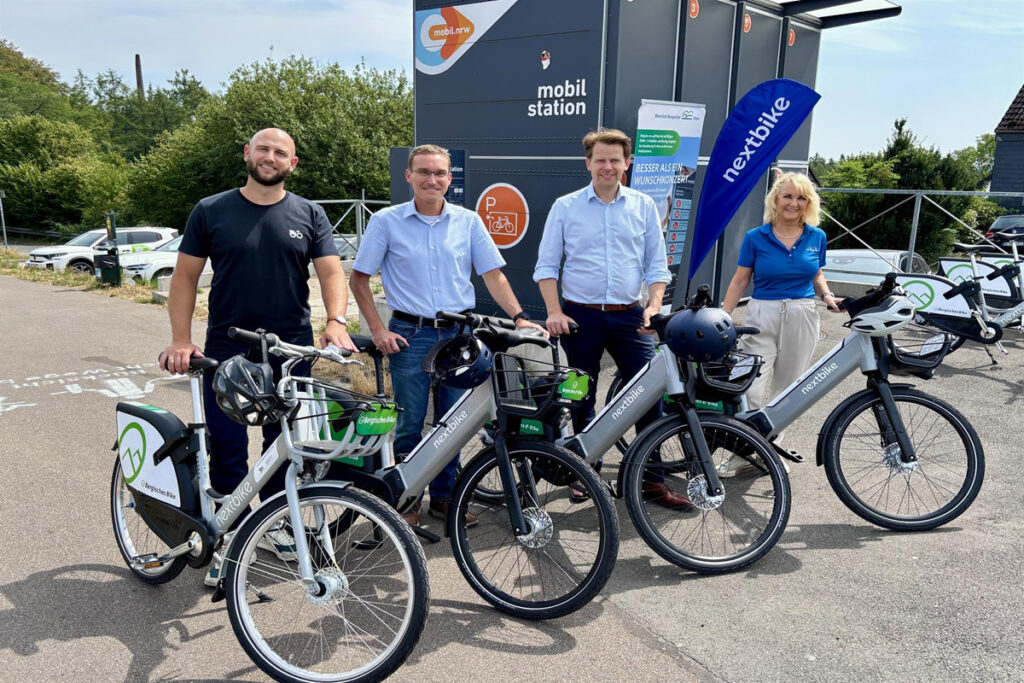 Einweihung der neuen Flotte des Bergischen e‑Bikes – Landrat Arne von Boetticher: „Erfolgsgeschichte wird fortgeschrieben“