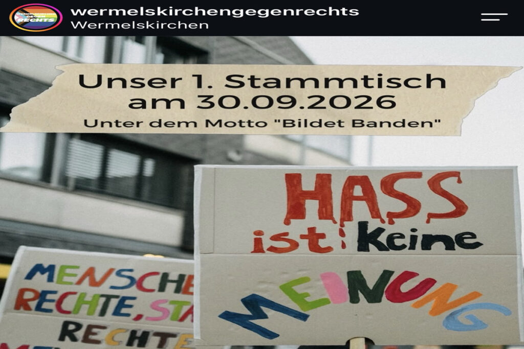 „Bildet Banden“: Wermelskirchen gegen Rechts lädt zum ersten Stammtisch ein