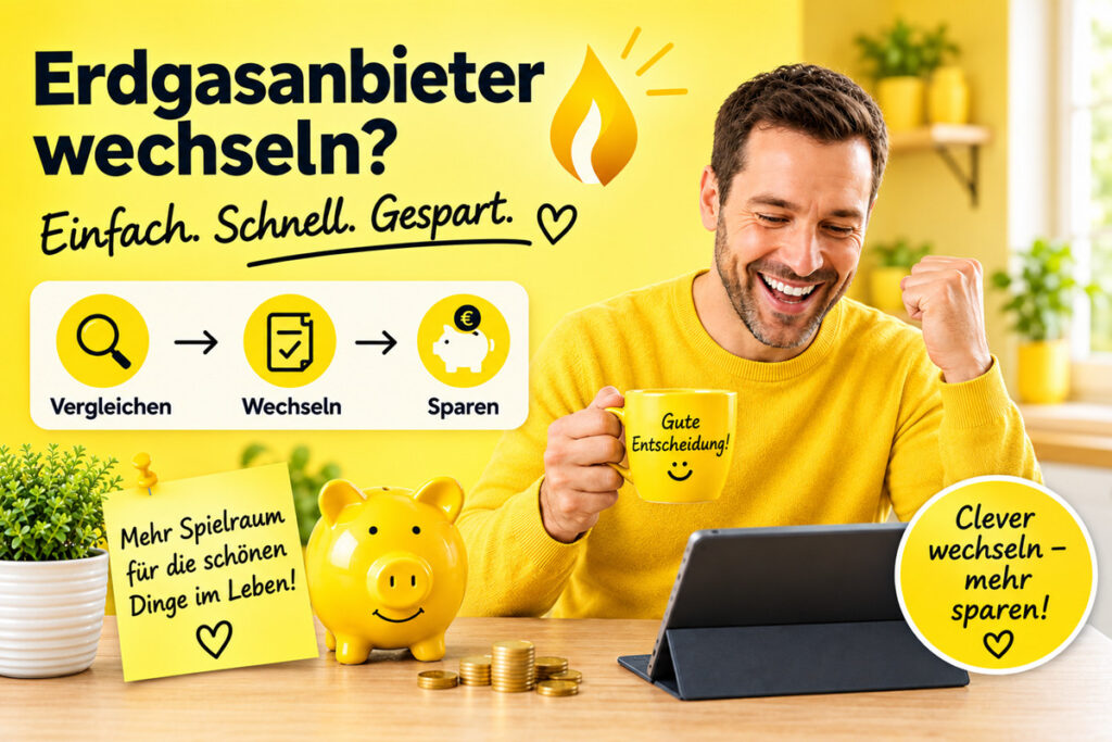 Erdgas günstiger – Ersparnis über 450 €